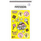 Packaging of Pipsticks Scratch 'N' Sniff stickers with banana-themed designs on a yellow background.