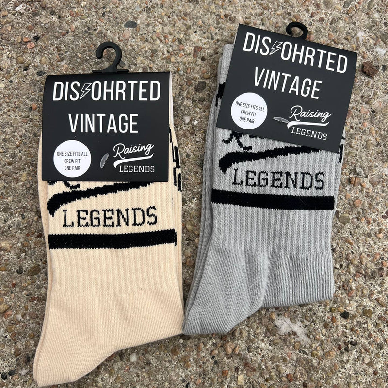 Mom Raising Legends Socks - Cream by Disohrted Vintage