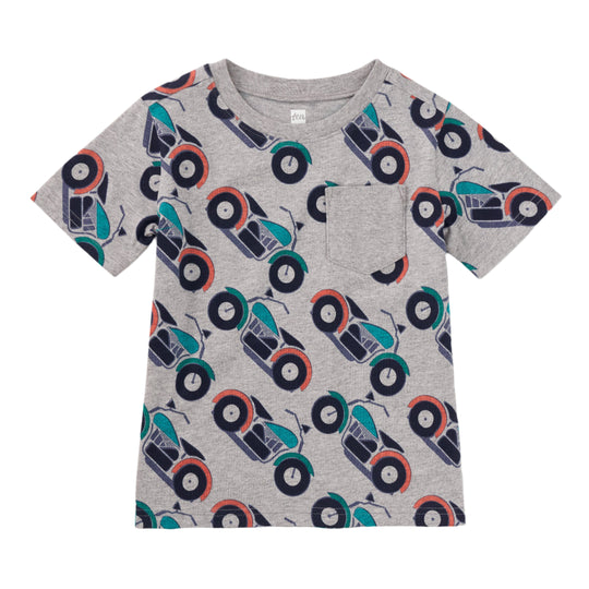 Printed Pocket Tee - Motocicleta by Tea Collection - FINAL SALE