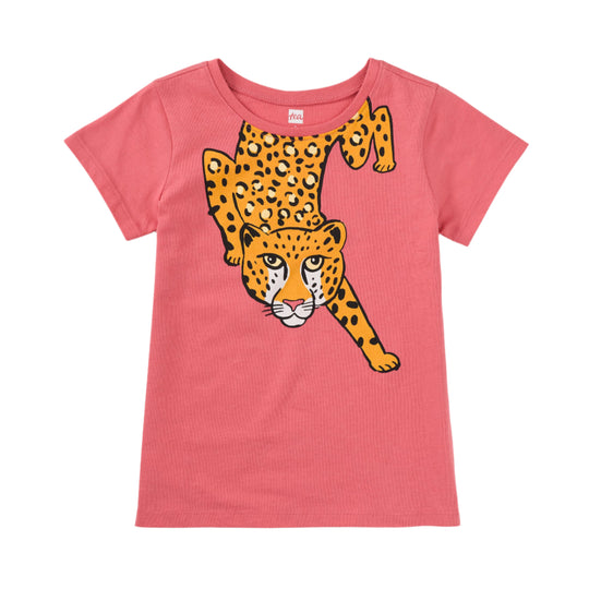 Prowling Jaguar Graphic Tee - Desert Rose by Tea Collection - FINAL SALE