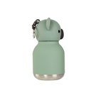 Mint green koala-shaped water bottle with a keychain on a white background