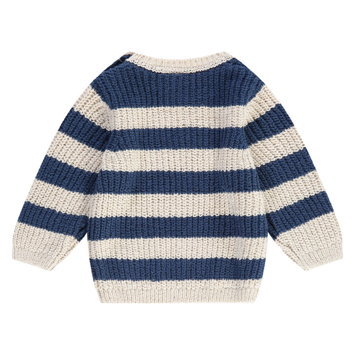 Baby Striped Sweater - Blue/Cream by Babyface