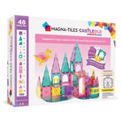 Magna-Tiles Castle DLX toy set packaging with colorful castle model on a white background