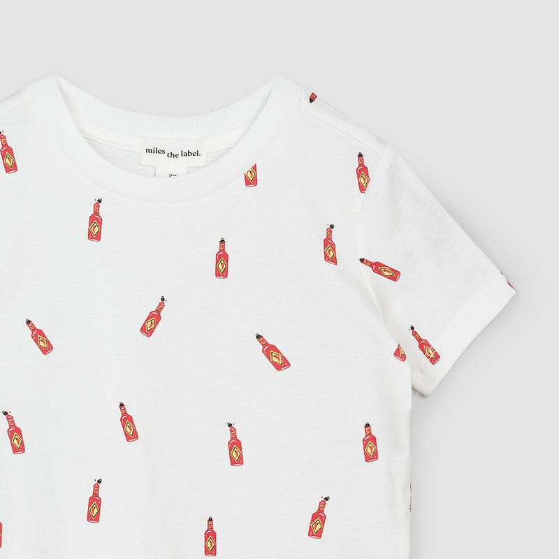 Short Sleeve T-Shirt - Hot Sauce Print by miles the label.
