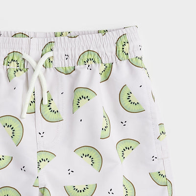 Swim Trunks - Kiwi Print on Creme by Petit Lem