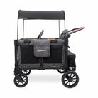 Black and gray WonderFold stroller wagon on a white background