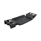 Black car roof rack with cup holders on a white background