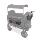 Gray wagon with storage compartments on a white background