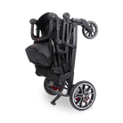 Black stroller with Porsche design elements on a white background