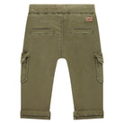 Green cargo pants on a white background
