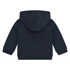 Navy blue hoodie on a white background