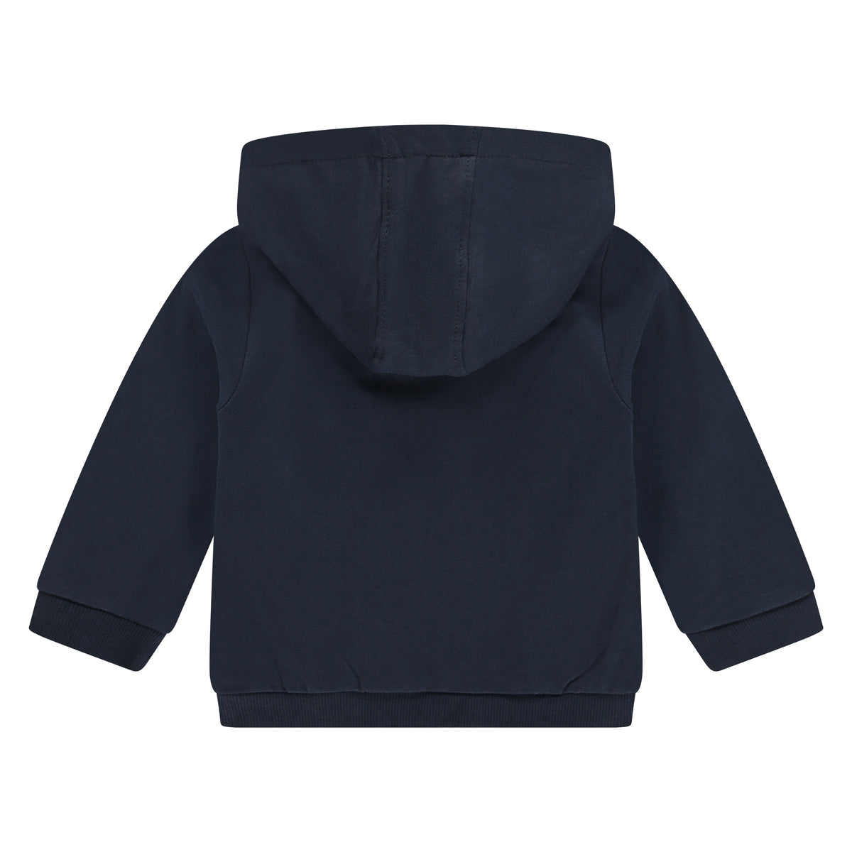 Navy blue hoodie on a white background
