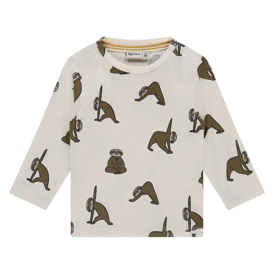 Baby Long Sleeve Tee - Sloth Yoga by Babyface