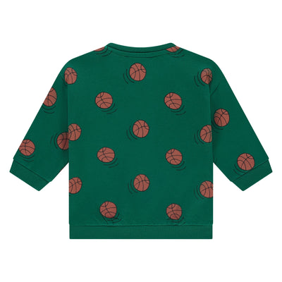 Baby Basketball Print Sweatshirt - Turtle by Babyface