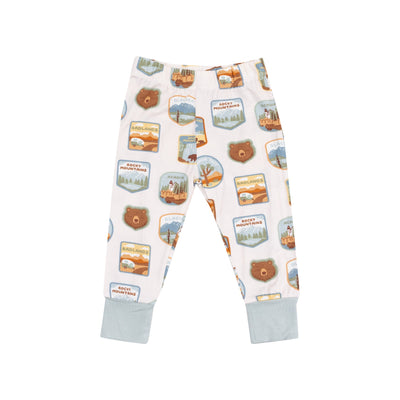 Bamboo Short Sleeve Lounge Wear Set - National Park Patches by Angel Dear