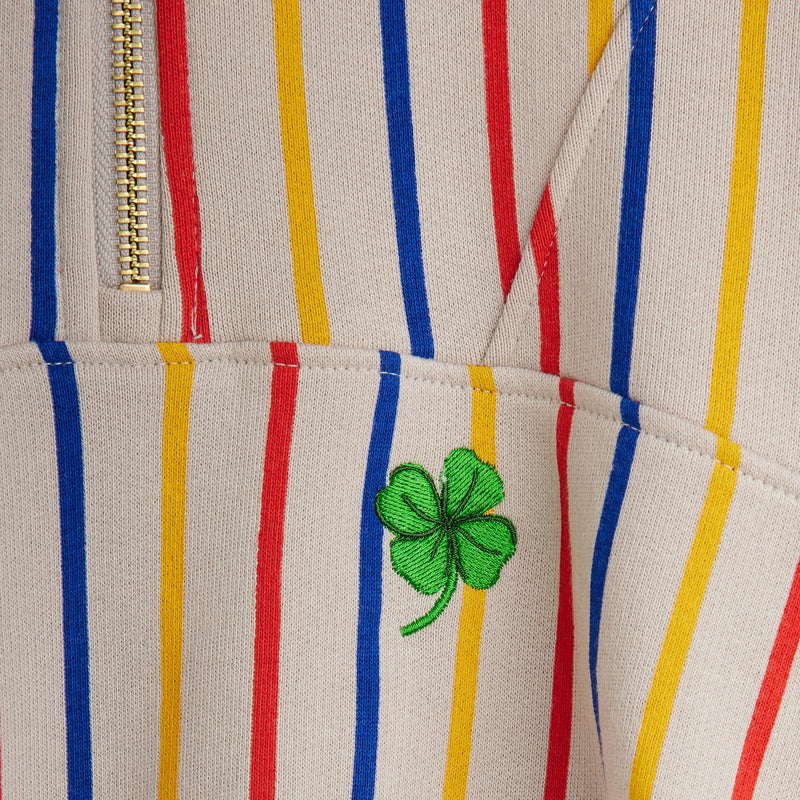 Clover Embroidered Half Zip Sweatshirt by Mini Rodini - FINAL SALE