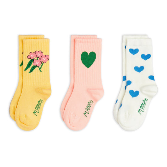 Alpine Flowers 3-Pack Socks by Mini Rodini