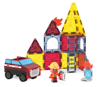 Fire Rescue 27 Piece Set by Magna-Tiles
