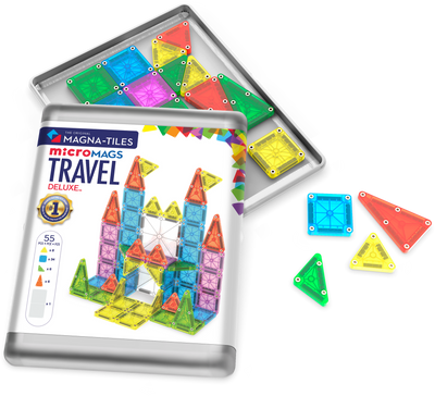 microMAGS 55 Piece Deluxe Travel Set by Magna-Tiles