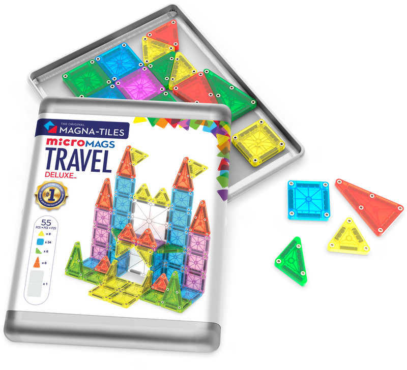 microMAGS 55 Piece Deluxe Travel Set by Magna-Tiles