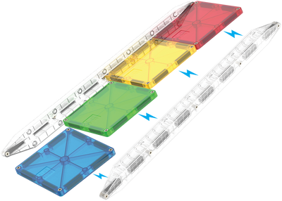 Rail Racers Deluxe 90-Piece Set by Magna-Tiles