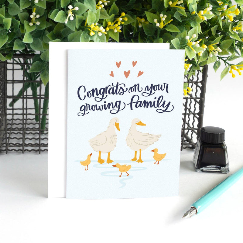 Congrats on Your Growing Family Duckling Card by Pedaller Designs