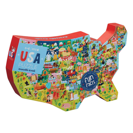 200 Piece USA Shaped Puzzle by Crocodile Creek