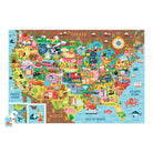 Colorful map of the United States with various symbols and a piece missing from the puzzle.