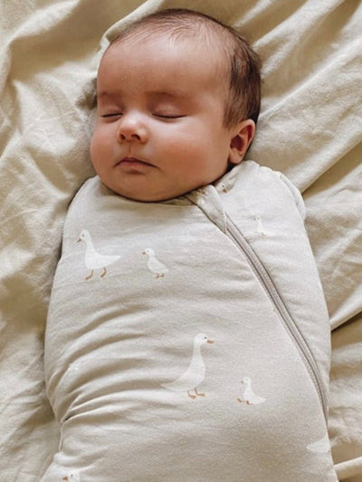 1.0 Tog Swaddle Sleep Bag - Goose by gunamuna