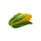 Corn-shaped toy with a light bulb inside on a white background