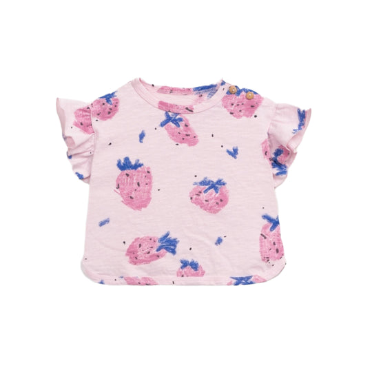 Printed Jersey Tee - Strawberries by Play Up - FINAL SALE