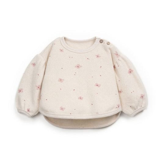 Floral Print Sweatshirt - Off White by Play Up