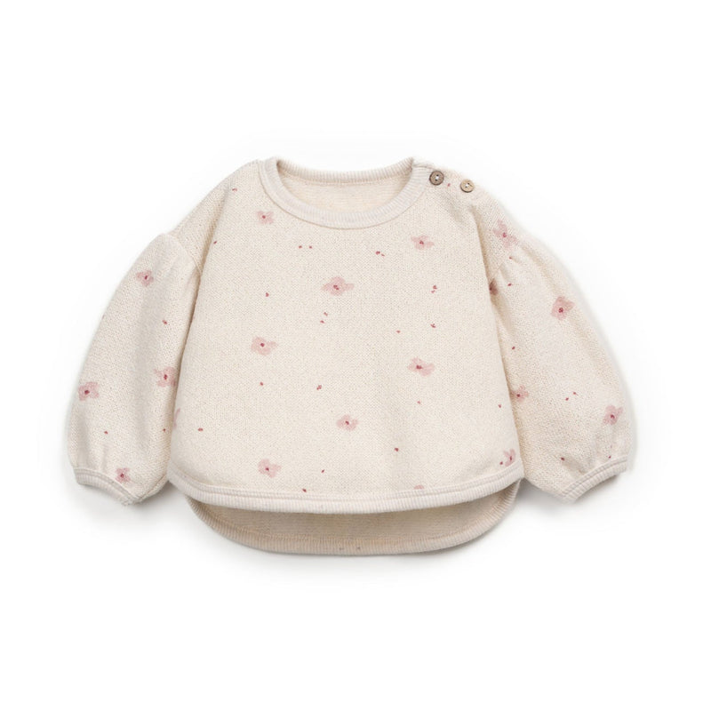 Floral Print Sweatshirt - Off White by Play Up