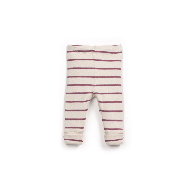 Striped Jersey Leggings - Dark Pink by Play Up