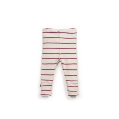 Striped Jersey Leggings - Dark Pink by Play Up