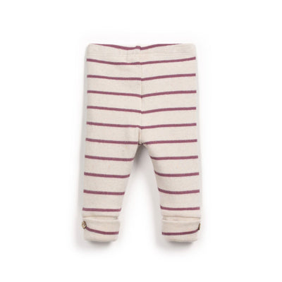 Striped Jersey Leggings - Dark Pink by Play Up