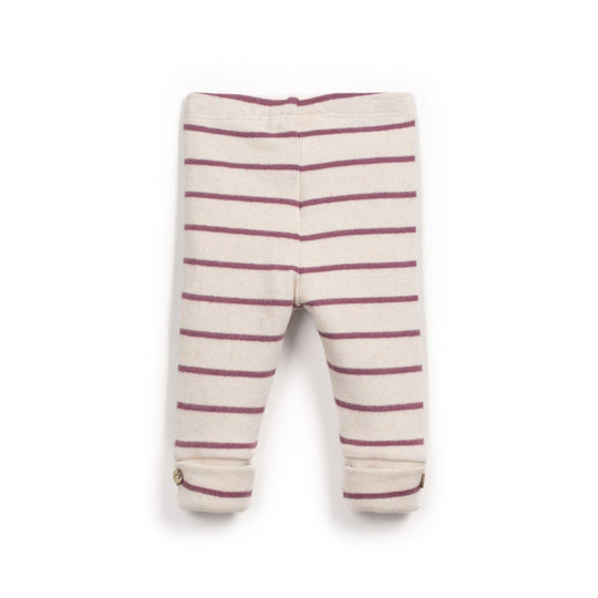 Striped Jersey Leggings - Dark Pink by Play Up