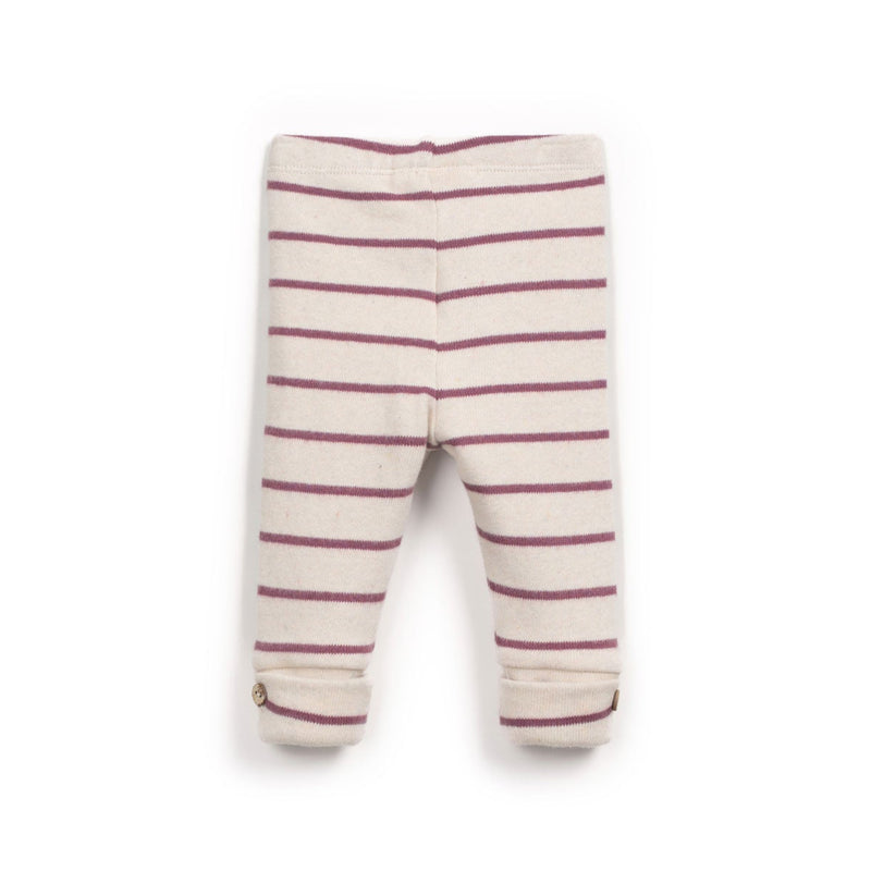 Striped Jersey Leggings - Dark Pink by Play Up