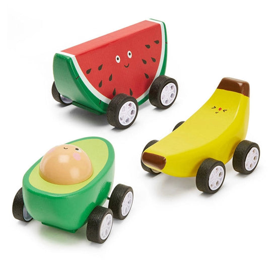 Fruit-Fun Pullback Cars (1 Unit Assorted) by Kikkerland