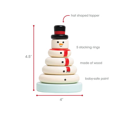 Wooden Snowman Stacking Toy Set by Pearhead