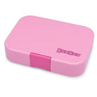 Pink lunch box with 'gumbox' branding on a white background