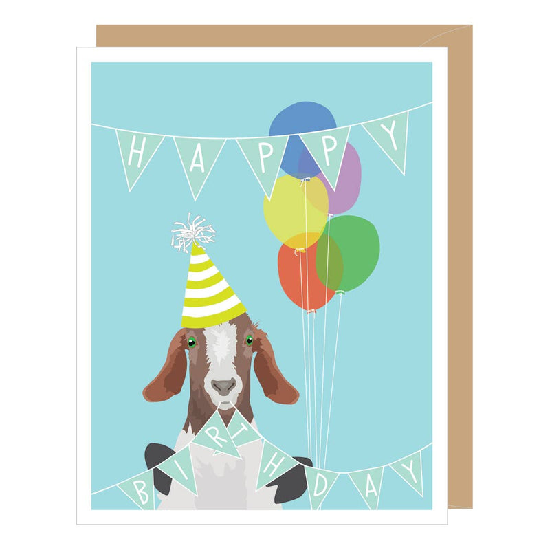 Hungry Goat Birthday Card by Apartment 2 Cards