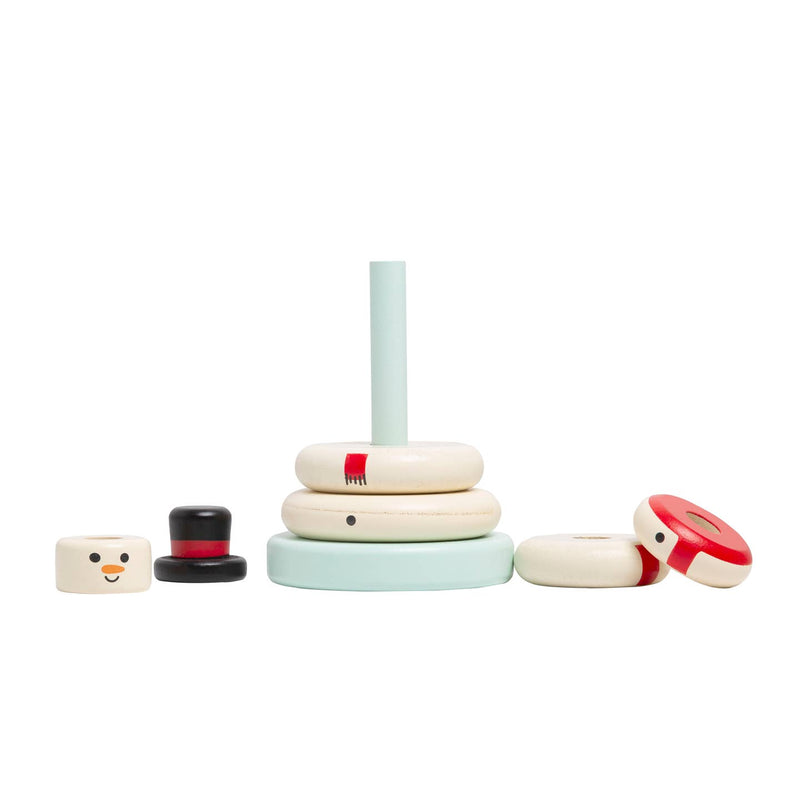 Wooden Snowman Stacking Toy Set by Pearhead