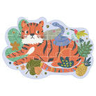 Children's puzzle with a tiger design on a white background