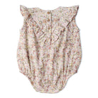 Floral baby romper on a white background