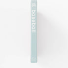 Light blue baseball bat with 'lets go' and 'baseball' text on a white background