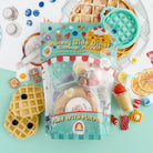 Sunny Side Diner Kid Dough Play Kit with waffle-themed packaging on a light blue background.