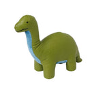Green dinosaur-shaped inflatable toy on a white background