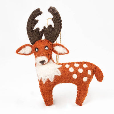 Wool Ornament - Forest Deer by The Winding Road FINAL SALE