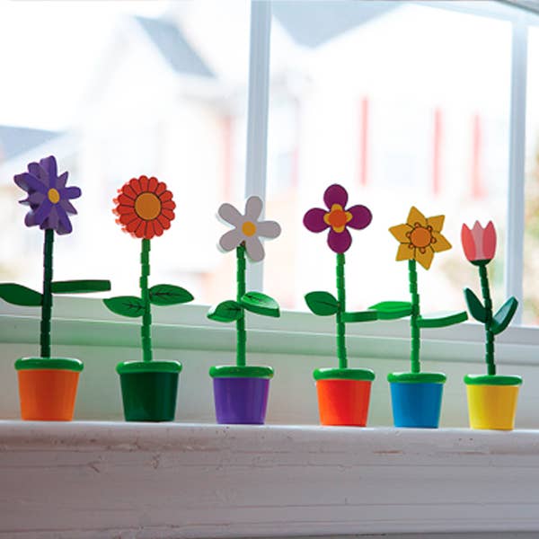 Flower Push Puppets (1 Unit Assorted) by Jack Rabbit Creations